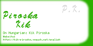 piroska kik business card